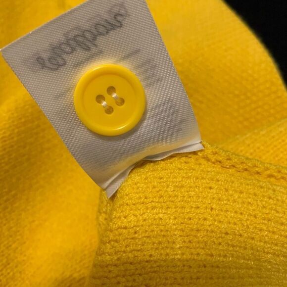 NWT Malbon Golf Sz L Mens Heritage Button Down Sweater Cardigan Marigold Navy - Picture 8 of 12